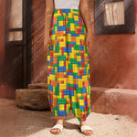 Plastic Building Blocks Pattern Print Harem Pants