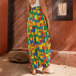 Plastic Building Blocks Pattern Print Harem Pants