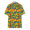 Plastic Building Blocks Pattern Print Hawaiian Shirt