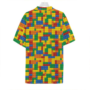 Plastic Building Blocks Pattern Print Hawaiian Shirt