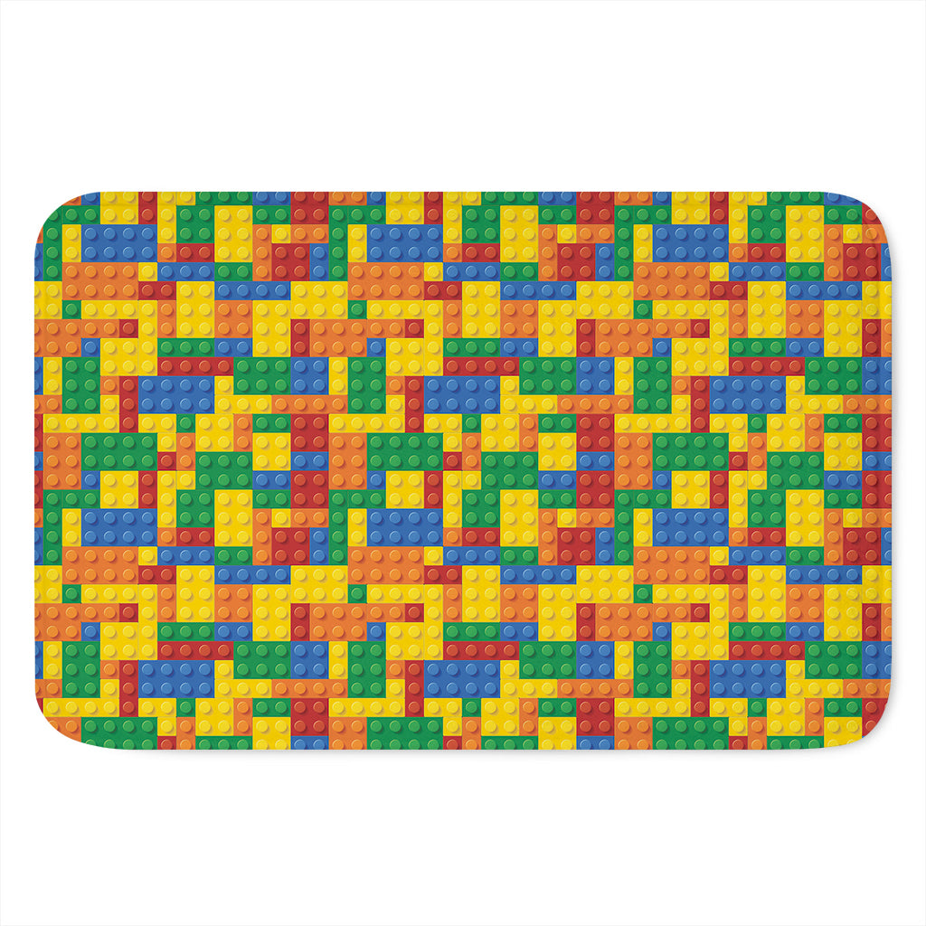 Plastic Building Blocks Pattern Print Indoor Door Mat