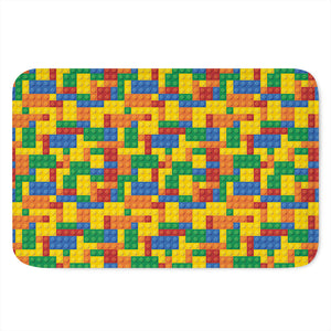 Plastic Building Blocks Pattern Print Indoor Door Mat