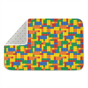 Plastic Building Blocks Pattern Print Indoor Door Mat