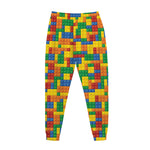 Plastic Building Blocks Pattern Print Jogger Pants