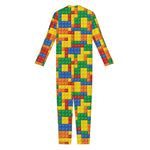 Plastic Building Blocks Pattern Print Jumpsuit