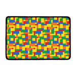 Plastic Building Blocks Pattern Print Kitchen Mat