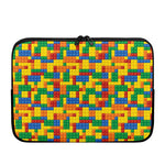 Plastic Building Blocks Pattern Print Laptop Sleeve
