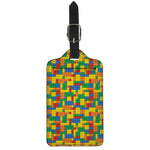 Plastic Building Blocks Pattern Print Luggage Tag