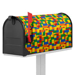 Plastic Building Blocks Pattern Print Mailbox Cover