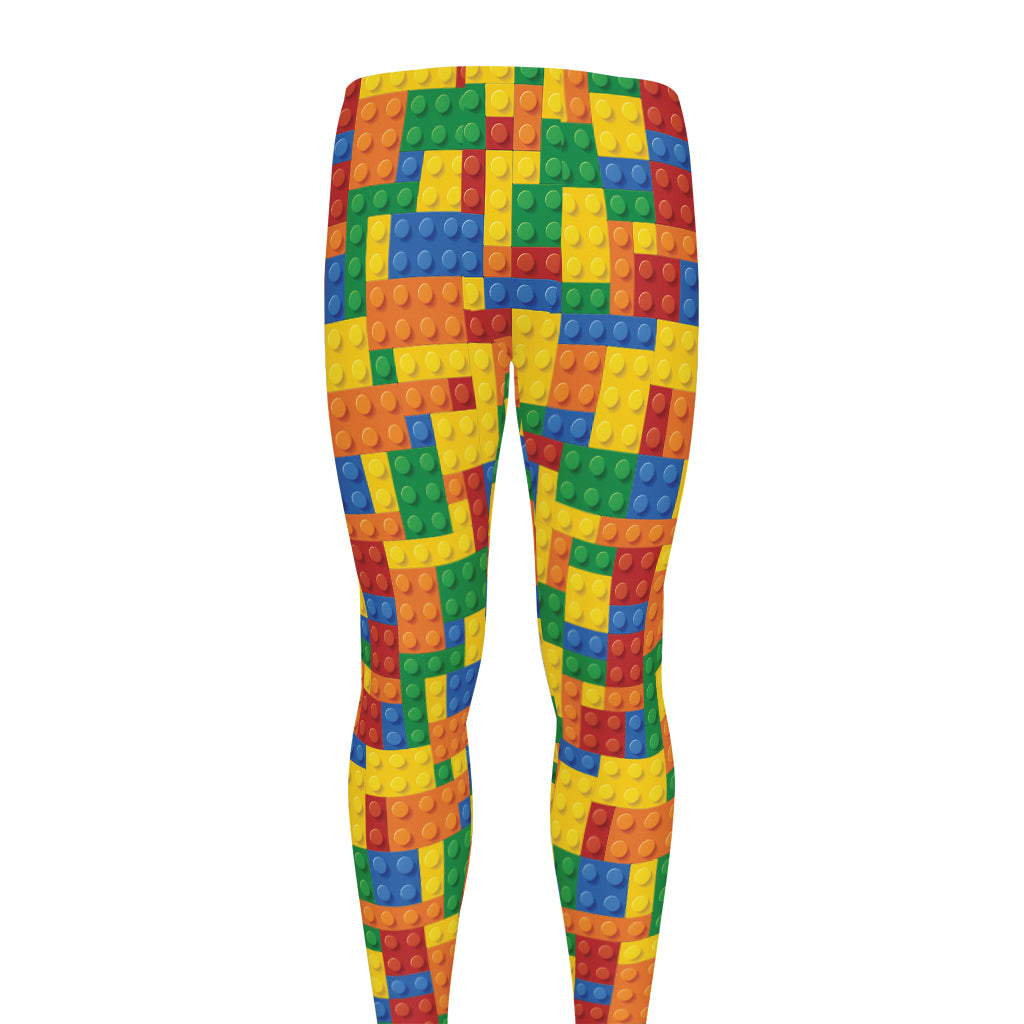 Plastic Building Blocks Pattern Print Men's leggings