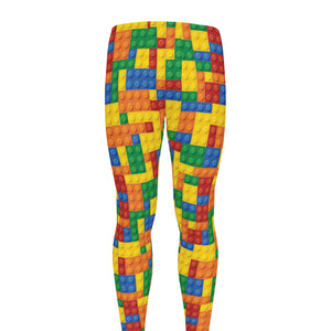 Plastic Building Blocks Pattern Print Men's leggings