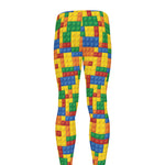 Plastic Building Blocks Pattern Print Men's leggings