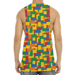 Plastic Building Blocks Pattern Print Men's Muscle Tank Top