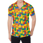 Plastic Building Blocks Pattern Print Men's Shirt