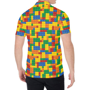 Plastic Building Blocks Pattern Print Men's Shirt