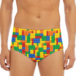 Plastic Building Blocks Pattern Print Men's Triangle Swim Briefs