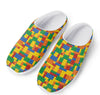 Plastic Building Blocks Pattern Print Mesh Casual Shoes