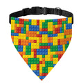 Plastic Building Blocks Pattern Print Over The Collar Dog Bandana