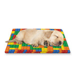 Plastic Building Blocks Pattern Print Pet Cooling Mat Cover