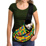 Plastic Building Blocks Pattern Print Pet Sling Carrier