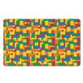 Plastic Building Blocks Pattern Print Polyester Doormat