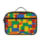 Plastic Building Blocks Pattern Print Portable Lunch Bag