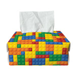 Plastic Building Blocks Pattern Print Rectangle Tissue Box Cover