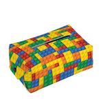 Plastic Building Blocks Pattern Print Rectangle Tissue Box Cover