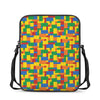 Plastic Building Blocks Pattern Print Rectangular Crossbody Bag