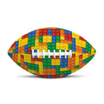 Plastic Building Blocks Pattern Print Rugby Ball