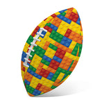 Plastic Building Blocks Pattern Print Rugby Ball