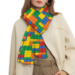 Plastic Building Blocks Pattern Print Scarf