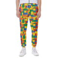 Plastic Building Blocks Pattern Print Joggers