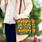 Plastic Building Blocks Pattern Print Shoulder Strap Bible Bag