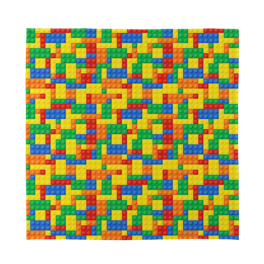 Plastic Building Blocks Pattern Print Silk Bandana