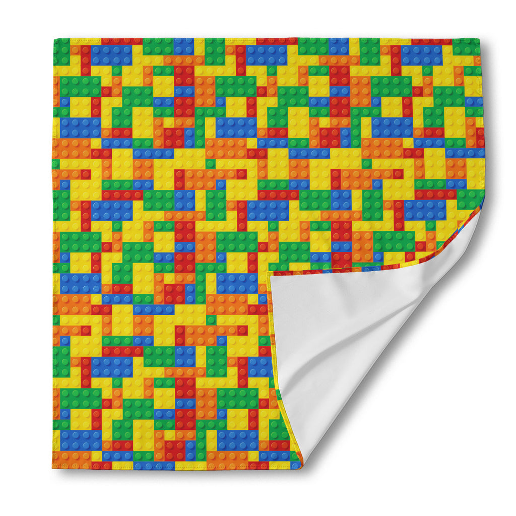 Plastic Building Blocks Pattern Print Silk Bandana