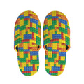 Plastic Building Blocks Pattern Print Slippers