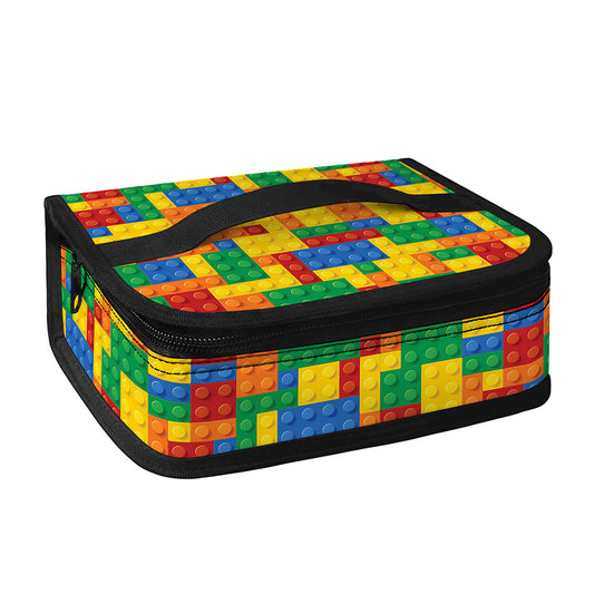 Plastic Building Blocks Pattern Print Small Lunch Bag