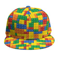 Plastic Building Blocks Pattern Print Snapback Cap