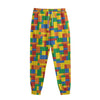 Plastic Building Blocks Pattern Print Sweatpants