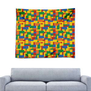 Plastic Building Blocks Pattern Print Tapestry