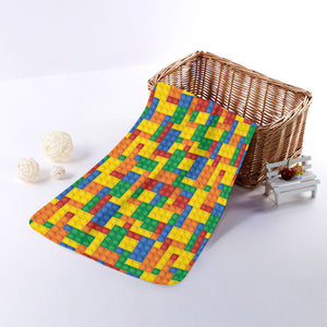 Plastic Building Blocks Pattern Print Towel