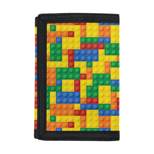 Plastic Building Blocks Pattern Print Trifold Wallet