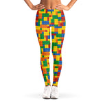 Plastic Building Blocks Pattern Print Women's Leggings
