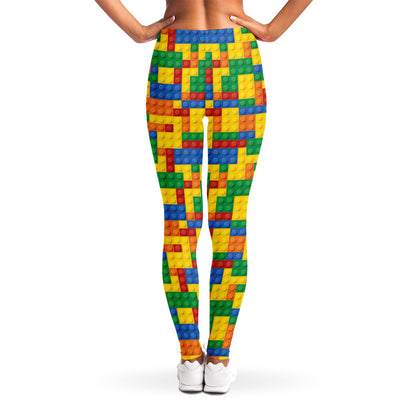 Plastic Building Blocks Pattern Print Women's Leggings