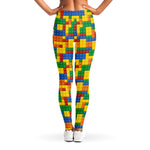Plastic Building Blocks Pattern Print Women's Leggings