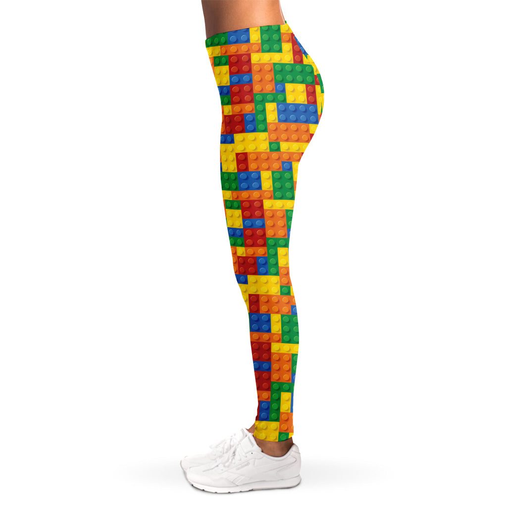 Plastic Building Blocks Pattern Print Women's Leggings