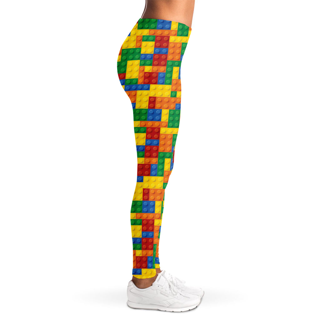Plastic Building Blocks Pattern Print Women's Leggings