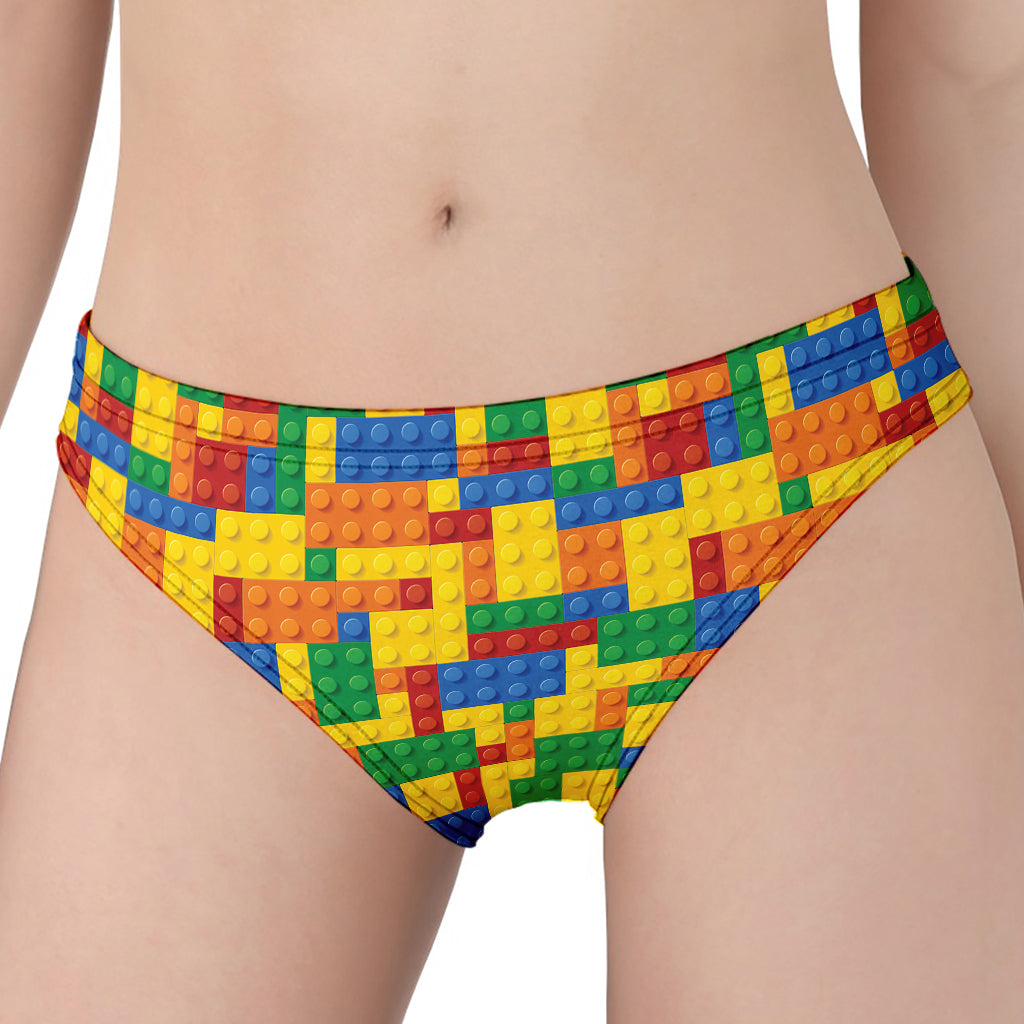 Plastic Building Blocks Pattern Print Women's Panties