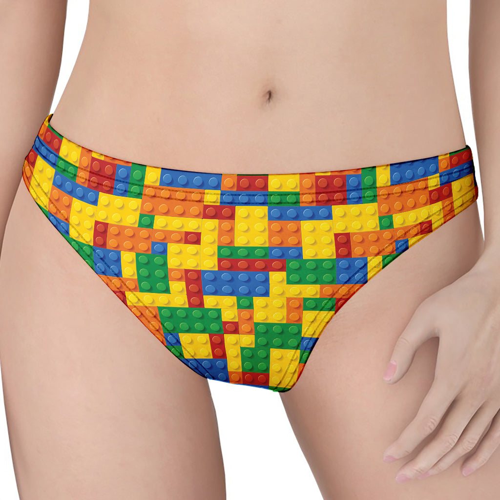 Plastic Building Blocks Pattern Print Women's Thong